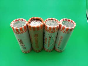 lot 30 image: Four 10 Dollar Quarter Rolls