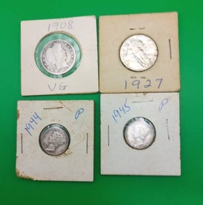 lot 47 image: Collection Of Four Silver Coins