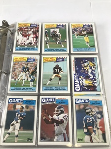 lot 241 image: Lot of 260 Plus Football Cards in Binder in Protective Sleeves