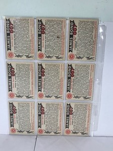 lot 256 image: Lot of 9 - 1965 James Bond 007 Vintage Collectible Cards