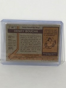 lot 278 image: 1973-74 Signed Henry Boucha Hockey Cards (Red Wings)