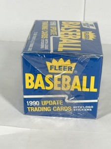 lot 353 image: 1990 Fleer Baseball Update Set Factory Sealed - 132 Card Set  22 Logo Stickers