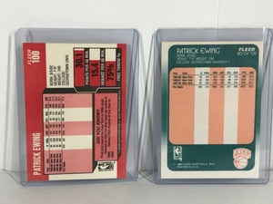 lot 374 image: 2 - Patrick Ewing Basketball Cards