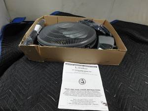 lot 191 image: New oscillating stand fan with manual