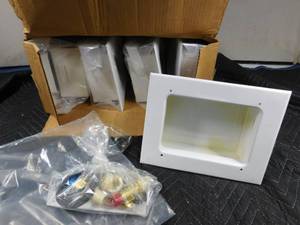 lot 289 image: Case of new washing machine hook-up boxes