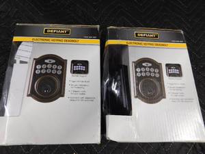 lot 292 image: 2 new electronic keypad deadbolts
