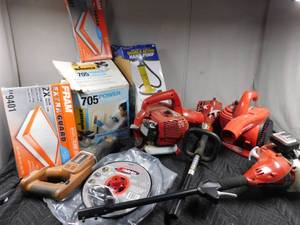 lot 310 image: tools for parts, hand air pump and new auto air filters