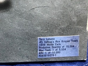 lot 84 image: 1999 Nascar Mac Tools Collectors Club Terry Labonte # 5  Kellogs Rice Krispy Treats