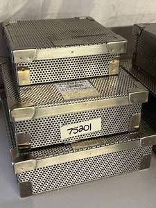 lot 4 image: $$$ Lot Of 6 Phelan Sterilization Basket Perforated Trays For Autoclaves & Ultrasonic Cleaners Plus More (Smallest One Is About $150 New) Great Condition