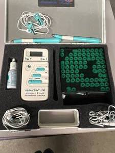 lot 11 image: MSRP $1200 Alpha Stim 100 Microcurrent & Cranial Electrotherapy Stimulator Kit -&nbspused for the management of pain, anxiety, depression, andor insomnia. - Great Working Condition