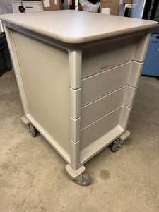 lot 18 image: Herman Miller 2 Drawer Supply Equipment Procedure Cart