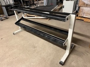 lot 36 image: MSRP $250 CAP RK-3 Barbell Two Tier 50 Dumbbell Gym Exercise Workout Rack - Good Condition 1st Picture is a stock photo - no weights included