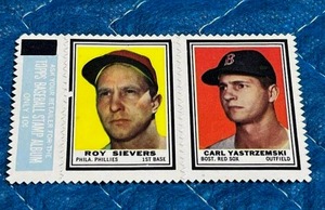 1962 Topps Stamp Panel Carl Yastrzemski & Roy Sievers (Very Nice)