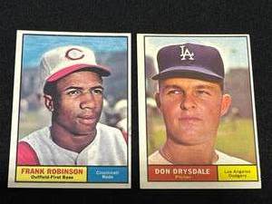 1961 Topps Frank Robinson #360 & 1961 Topps Don Drysdale #260
