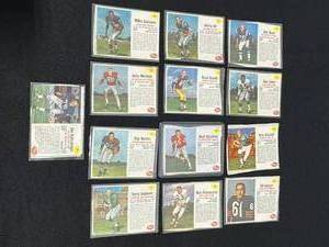 1962 Post Cereal Football Card Lot of 13 Cards
