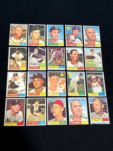 1961 Topps Baseball Card Lot of 20 Cards