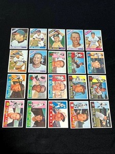1960 and 1966 Topps Baseball Card Lot of 20 Cards