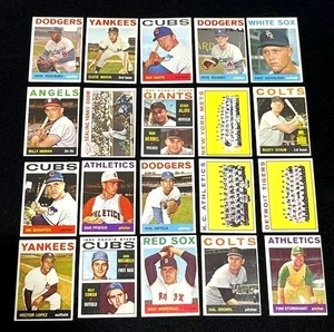 1964 Topps Baseball Card Lot of 20 Cards