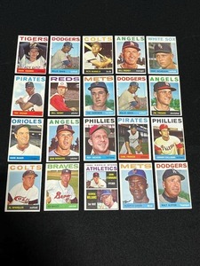 1964 Topps Baseball Cards Lot of 20 Cards - Good condition