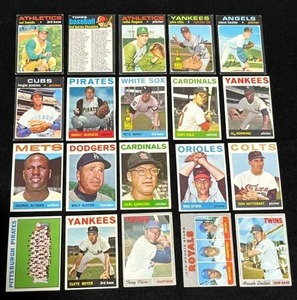 1964, 1970, and 1975 Topps Baseball Card Lot of 20 Cards