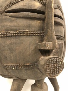 lot 9 image: Unusual Old Senufo Masked Figure