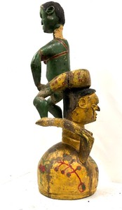lot 14 image: Outstanding & Unusual Old Anyi People Figural Statuette