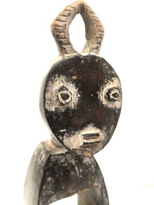 lot 23 image: Vintage African Goat Heddle Pulley 