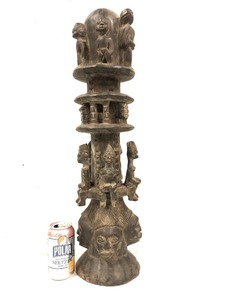 lot 35 image: Old Yoruba Epa Statue