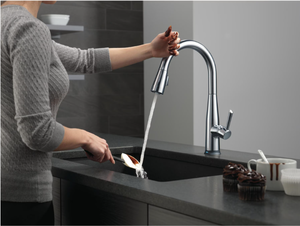 lot 1 image: Delta Essa Touch2O Technology Single-Handle Pull-Down Sprayer Kitchen Faucet with MagnaTite Docking in Arctic Stainless
