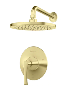lot 17 image: Pfister Rhen 1-Handle Shower Only Trim Kit in Brushed Gold (Valve Not Included)