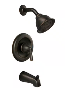lot 28 image: MOEN Banbury Single-Handle 1-Spray 1.75 GPM Tub and Shower Faucet in Mediterranean Bronze (Valve Included)