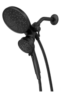 lot 31 image: MOEN Attract Magnetix 6-Spray Patterns Wall Mount Dual Shower Heads and Handheld in Matte Black