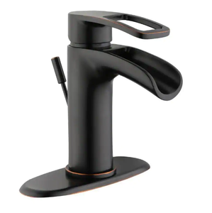 lot 37 image: Glacier Bay Kiso Single Hole Single-Handle Low-Arc Bathroom Faucet in Bronze