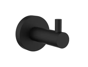 lot 40 image: Lexora Bagno Nera Stainless Steel Robe Hook in Matte Black