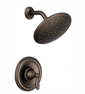 lot 42 image: MOEN Brantford Posi-Temp Rain Shower Single-Handle Shower Only Faucet Trim Kit in Oil Rubbed Bronze (Valve Not Included)