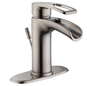 lot 48 image: Glacier Bay Kiso 4 in. Centerset Single-Handle Low-Arc Bathroom Faucet in Brushed Nickel