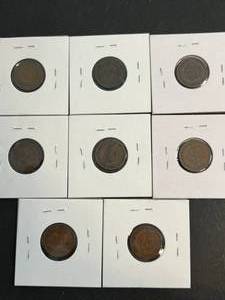GROUP OF 8 US INDIAN HEAD CENTS 1892-1899