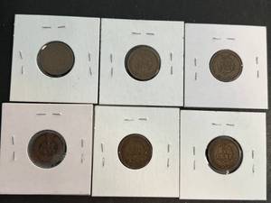 GROUP OF 6 US INDIAN HEAD CENTS 1902-1907