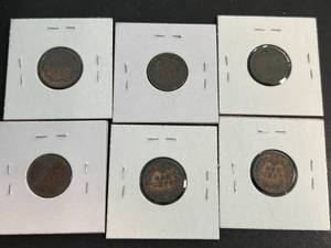 GROUP OF 6 US INDIAN HEAD CENTS 1890-1901