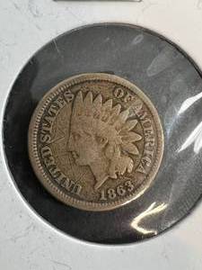 1863 US INDIAN HEAD CENT