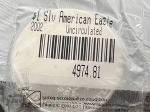 2002 AMERICAN SILVER EAGLE 1 TROY OZ .999 FINE SILVER UNC