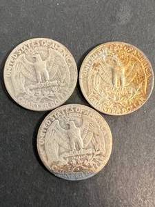 3 US WASHINGTON QUARTERS 1941-P-D-S