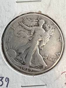 1939-D US WALKING LIBERTY HALF DOLLAR