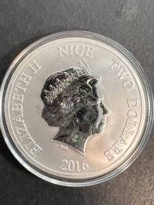 1 TROY OZ .999 FINE SILVER 2016 TURTLE ROUND