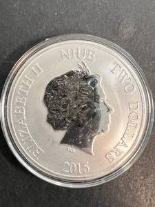 1 TROY OZ .999 FINE SILVER 2015 TURTLE ROUND