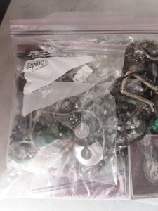 Bulk Lot Of Assorted Jewelry Brooches, Earrings, Necklaces