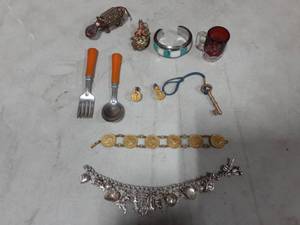 Vintage Charm Bracelet & Hand Crafted Collectibles