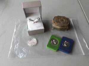 Swarovski Sterling Zirconia Studs, Trinket Box, Silver Dust, Love Tokens