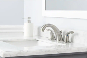 Glacier Bay Builders 8 in. Widespread 2-Handle High-Arc Bathroom Faucet in Brushed Nickel