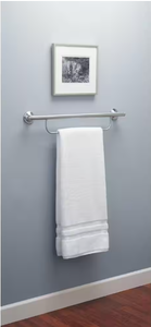 Moen Home Care 24 in. x 1 in. Screw Grab Bar with Integrated Towel Bar in Brushed Nickel